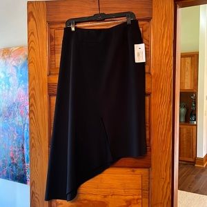 Insight black asymmetrical skirt with front slit